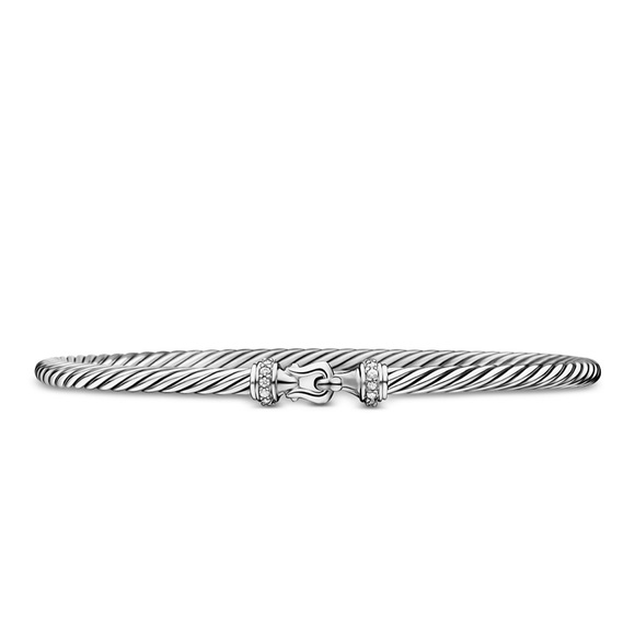 David Yurman cable buckle bracelet with diamonds - Picture 2 of 3